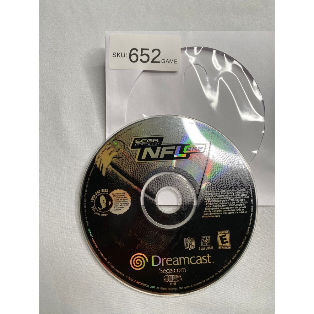 Sega Sports NFL 2K2 Sega Dreamcast 2001 Disc Only